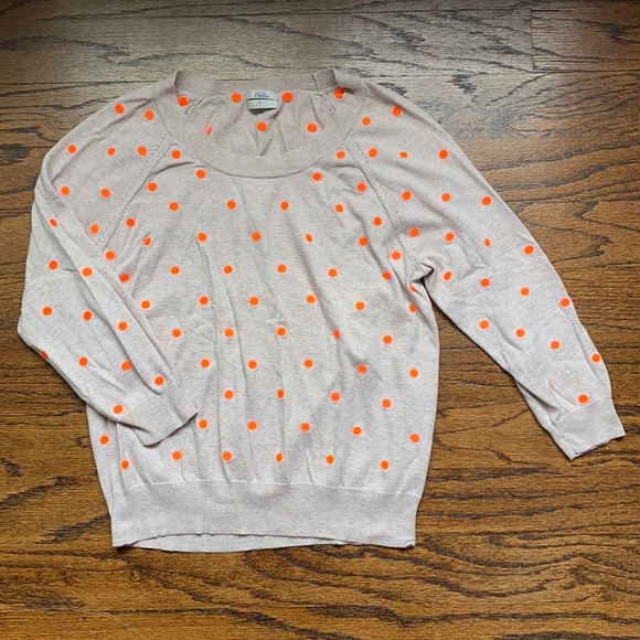 Madewell Sweaters - Wallace Madewell neon polkadot 3/4 sleeve sweater